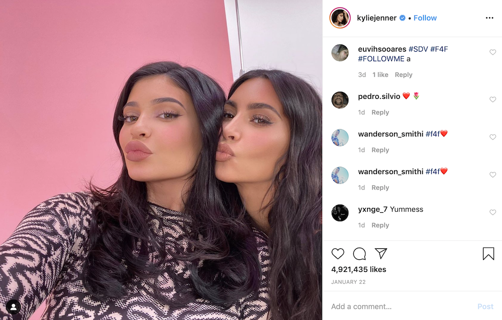 Jenner sisters instagram post